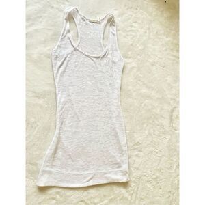 White sheer Tart Tank top XS